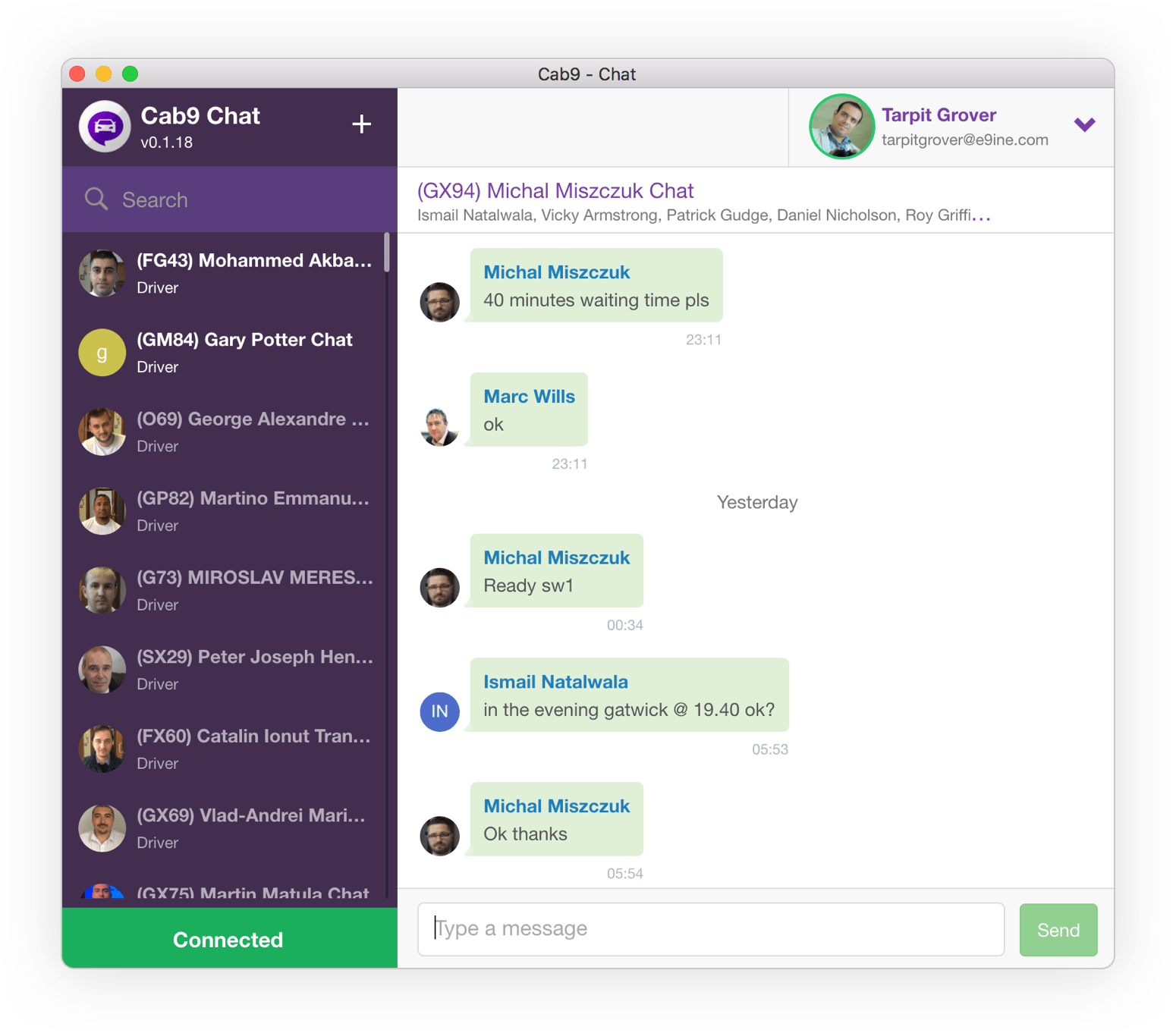 Cab9 Chat - New Communications Platform